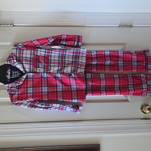 SLEEP ON IT BRAND GIRL'S RED & BLUE PLAID PAJAMA SET SIZE XS 6/6X